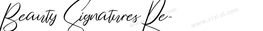 Beauty Signatures Re字体转换